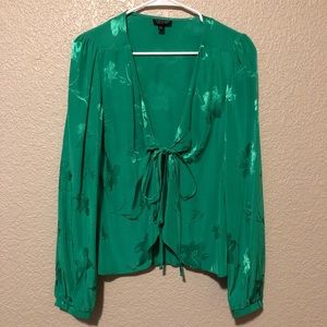 Topshop Emerald Green Blouse